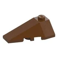 Brick Wedged, Sloped 4 x 2 Triple Left, Reddish Brown