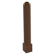 Support Round 1 x 1 x 6 Solid Pillar, Reddish Brown