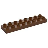 Duplo Plate 2 x 8, Reddish Brown