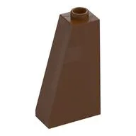 Brick Sloped 75° 2 x 1 x 3 with Hollow Stud, Reddish Brown