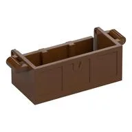 Treasure Chest Bottom with Rear Slots, No Groove, Reddish Brown