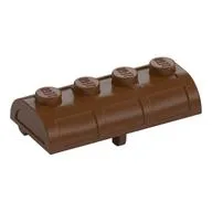 Treasure Chest Lid [Thick Hinge], Reddish Brown