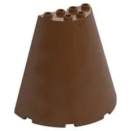 Cone Half 8 x 4 x 6, Reddish Brown