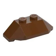 Brick Wedged, Sloped 45° 2 x 4 Triple, Reddish Brown