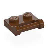 Plate Special 1 x 2 [Side Handle Closed Ends], Reddish Brown