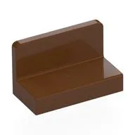 Panel 1 x 2 x 1 [Rounded Corners], Reddish Brown