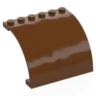 Panel 6 x 5 x 3 1/3 Curved Top, Reddish Brown