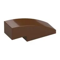 Brick Curved 3 x 1 No Studs, Reddish Brown