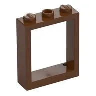 Window Frame 1 x 3 x 3, Reddish Brown