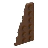 Wedge Plate 6 x 3 Left, Reddish Brown