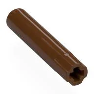Technic Axle Connector 5L with One Side Frictionless, Reddish Brown