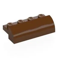 Brick Curved 2 x 4 x 1, Reddish Brown
