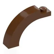 Brick Arch 1 x 4 x 2 1/3 Curved Top, Reddish Brown