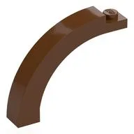 Brick Arch 1 x 5 x 3 1/3 Curved Top, Reddish Brown
