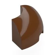 Brick Round Corner 2 x 2 x 1, Reddish Brown