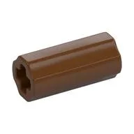 Technic Axle Connector Smooth [with x Hole + Orientation], Reddish Brown