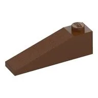 Brick Sloped 18° 4 x 1, Reddish Brown