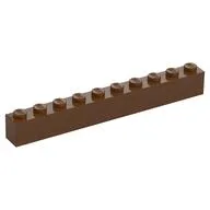 Brick 1 x 10, Reddish Brown