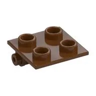 Hinge Brick 2 x 2 Top Plate Thin, Reddish Brown