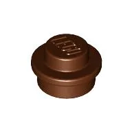 Plate Round 1 x 1 with Solid Stud, Reddish Brown