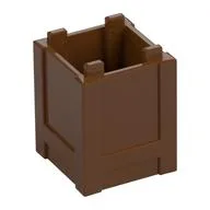 Container Box 2 x 2 x 2 - Top Opening, Reddish Brown