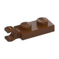 Plate Special 1 x 2 with Clip Horizontal on End, Reddish Brown