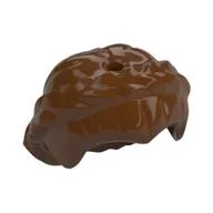 Hair Short with Braid around Sides, Hole On Top, Reddish Brown