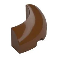 Brick Round Corner 3 x 3 x 1 No Studs, Reddish Brown