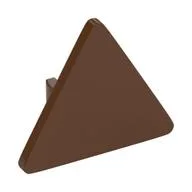 Road Sign Clip-on 2.2 x 2.667 Triangular with Open O Clip, Reddish Brown