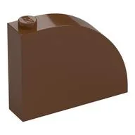 Brick Curved 1 x 4 x 2 2/3, Reddish Brown