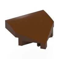 Brick Wedged, Curved 2 x 2 with Stud Notches, Reddish Brown