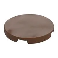 Tile Round 3 x 3, Reddish Brown