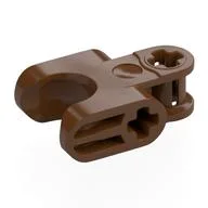 Technic Axle Connector 2 x 3 with Ball Socket, Closed Sides, Reddish Brown