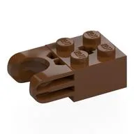 Technic Brick Special 2 x 2 with Ball Socket Wide and Axle Hole, No Arm Holes, Reddish Brown