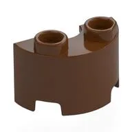 Brick Round, Half 1 x 2, Reddish Brown