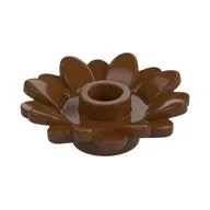 Plant, Sunflower 2 x 2 with 16 Petals, Reddish Brown