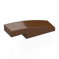 Brick Curved 3 x 1 x 2/3, Reddish Brown