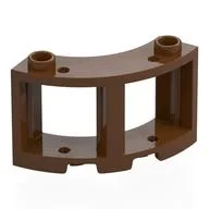 Window Round 3 x 3 x 2, Reddish Brown