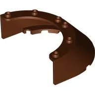 Windscreen Round, Sloped 6 x 8 x 2, Reddish Brown