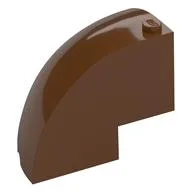Brick Round Corner 5 x 5 x 3 1/3 Quarter Dome Top [Plain], Reddish Brown