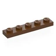 Plate 1 x 5, Reddish Brown