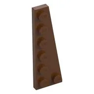 Wedge Plate 6 x 2 Right, Reddish Brown