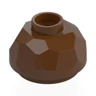 Rock Boulder 2 x 2 x 1, Bottom, Reddish Brown