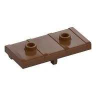 Treasure Chest Lid, Flat with 2 Studs, Reddish Brown