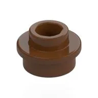 Plate Round 1 x 1 with Open Stud, Reddish Brown