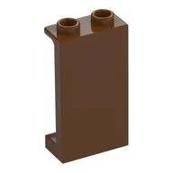 Panel 1 x 2 x 3 [Side Supports / Hollow Studs], Reddish Brown