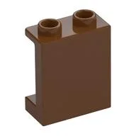 Panel 1 x 2 x 2 [Side Supports / Hollow Studs], Reddish Brown