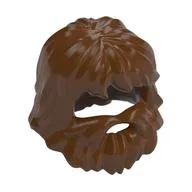 Hair with Beard and Mouth Hole, Reddish Brown