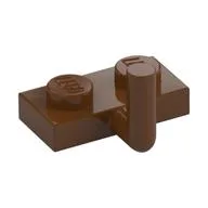 Plate Special 1 x 2 with Bar Up [Horizontal Arm 5mm], Reddish Brown
