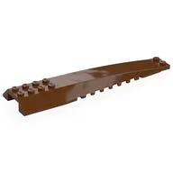 Brick Wedged, Curved 16 x 4 Triple without Inner Ridges, Reddish Brown